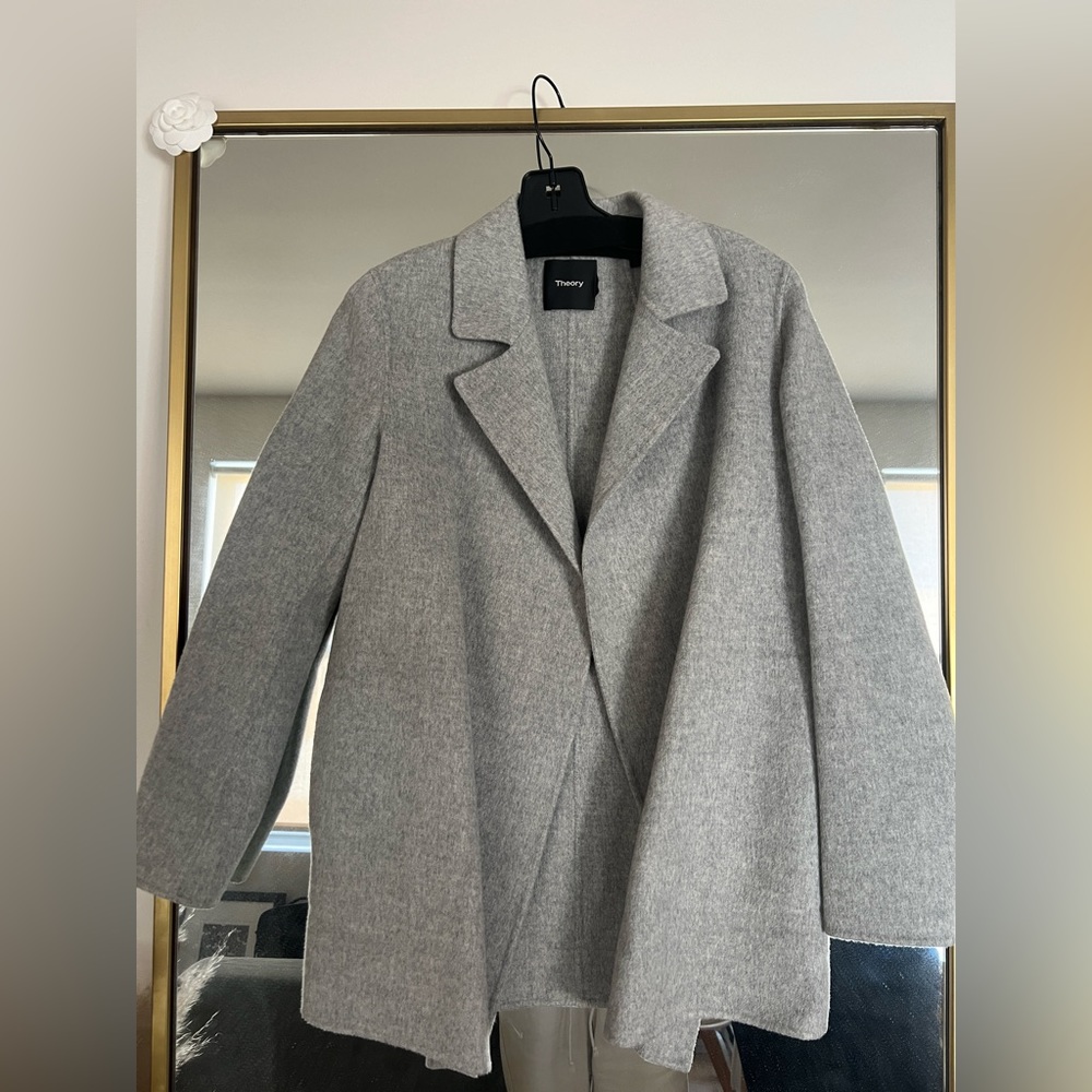 Theory New Divide Wool Cashmere Coat XS